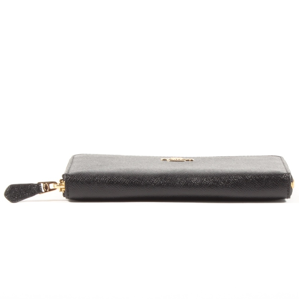 Coach Accordion Zip Black Leather Wallet NWOT NEW - Picture 3 of 5